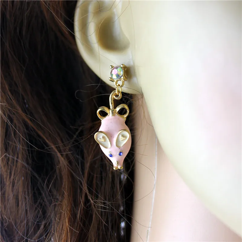 Серьги в виде мышей XQ с бесплатной доставкой 2015|earring steel|earrings purpleearring name |