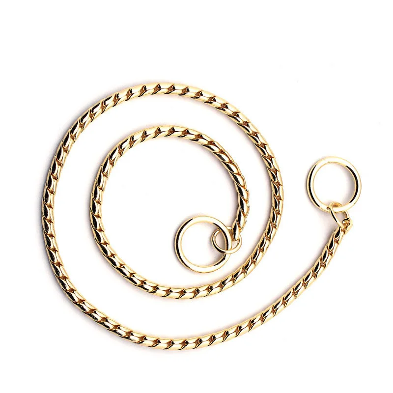 

Copper Snake Chain For Dog Glod Black Silver Chain Dog Training Collar Dog Snake Choke Chain Dog Metal Necklace Jewelry Collar
