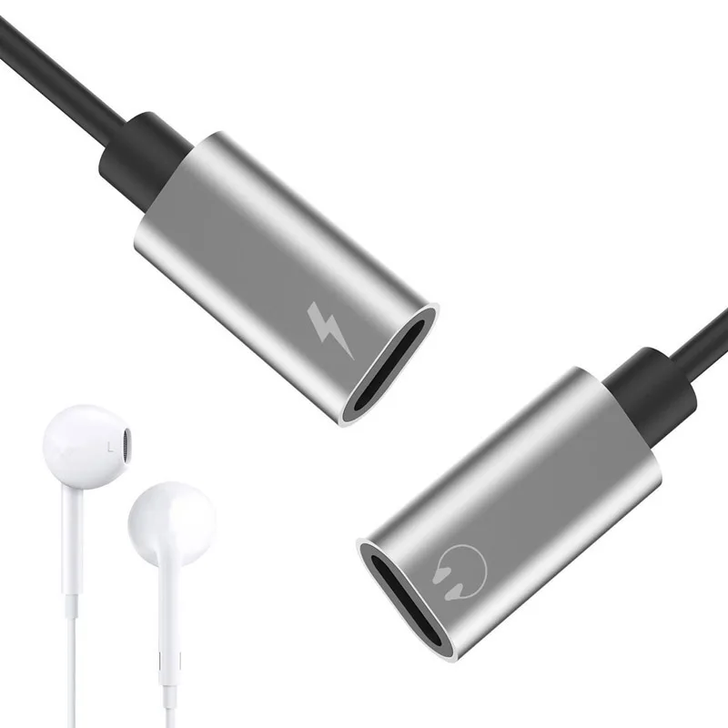 100% Test Double Jack Audio Adapter for iPhone 7/8/X Sup iOS 11.4 Charging or Call For Earphone Music Converter | Мобильные телефоны