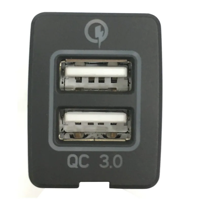 Автомобильное зарядное устройство с двумя USB портами 12 24 В С светодиодный ем 60