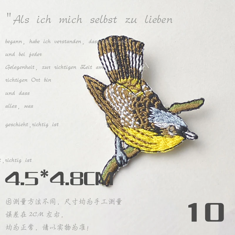 Новинка 2019 1 шт. пакет вышивка с блестками нашивка в виде птиц аппликация для