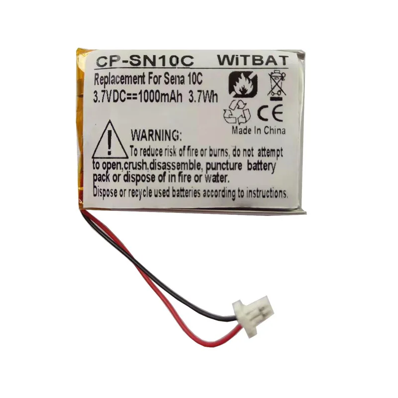 1000mAh 3.7Wh Rechargeable Li-ion Battery for SENA 10C Bluetooth Camera &amp Communication System 10C-01 + Free Tools | Электроника