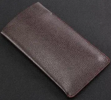 dark brown FSSOBOTLUN, для Blackberry Keyone/Key2 Llitchi кожаный рукавом сумка для Blackberry keytwo кобура ручной работы Защитный чехол - Цвет: dark brown