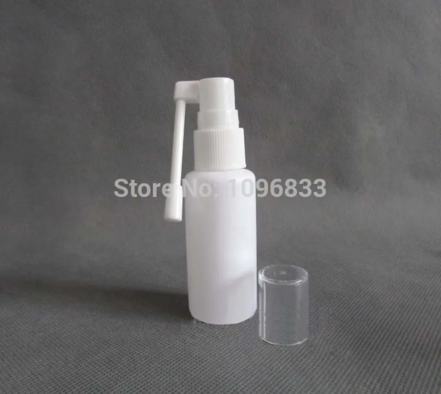 

20ML Nasal Spray Bottle with Rotating Elephant Trunk, White Plastic Spray Bottle 20CC, Medical Liquid Packing Bottle,100PCS/Lot