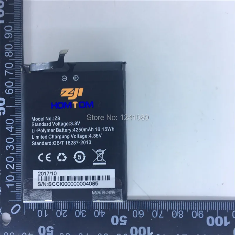100% Оригинальный аккумулятор ZOJI Z8 4250 мАч 5 0 дюйма MTK6750 длительное время ожидания