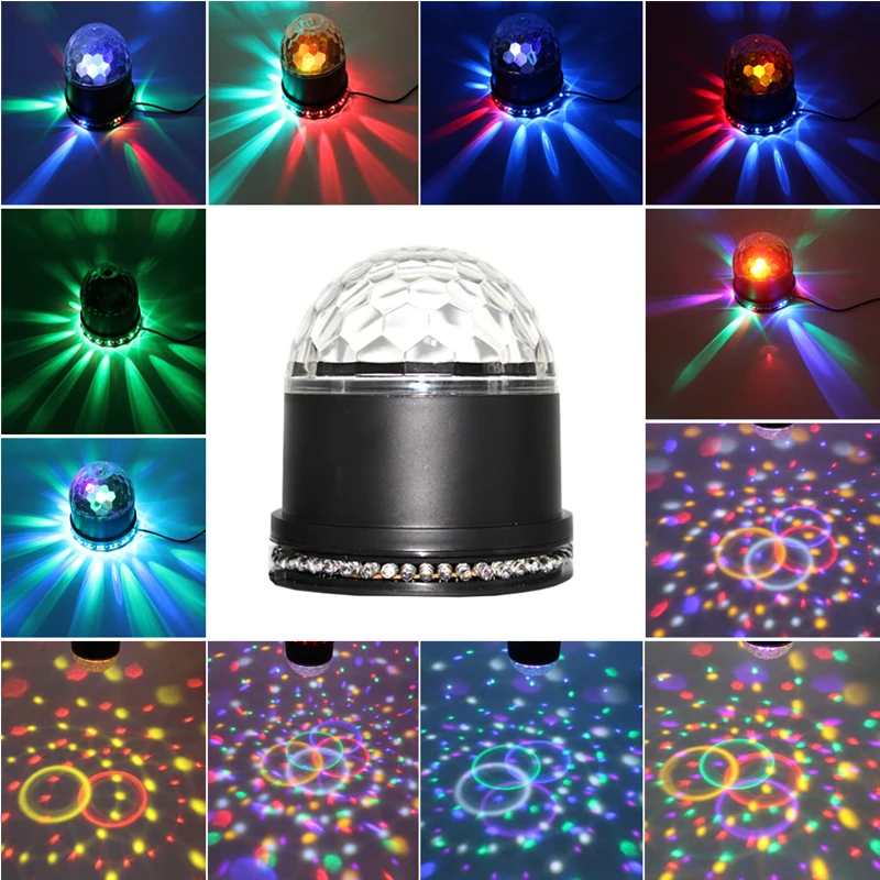 3 Вт светодиодный шар DJ клуб диско KTV вечерние RGB Кристальный прожектор сценический светильник
