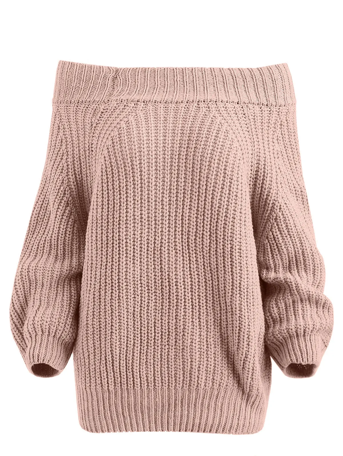 Женский свитер с вырезом лодочкой Wipalo теплый открытыми плечами на осень и зиму