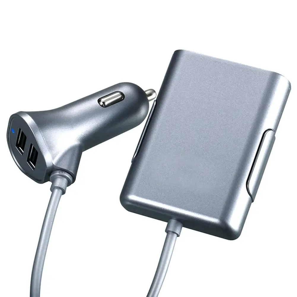 4 Порты 2 AUSB 5 цветов автомобиля Зарядное устройство Универсальный USB быстрый