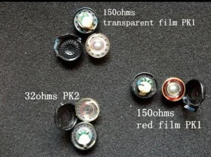 Наушники PK1 DIY 150 Ом красная пленка оригинальные басовые наушники pk1 с микрофоном
