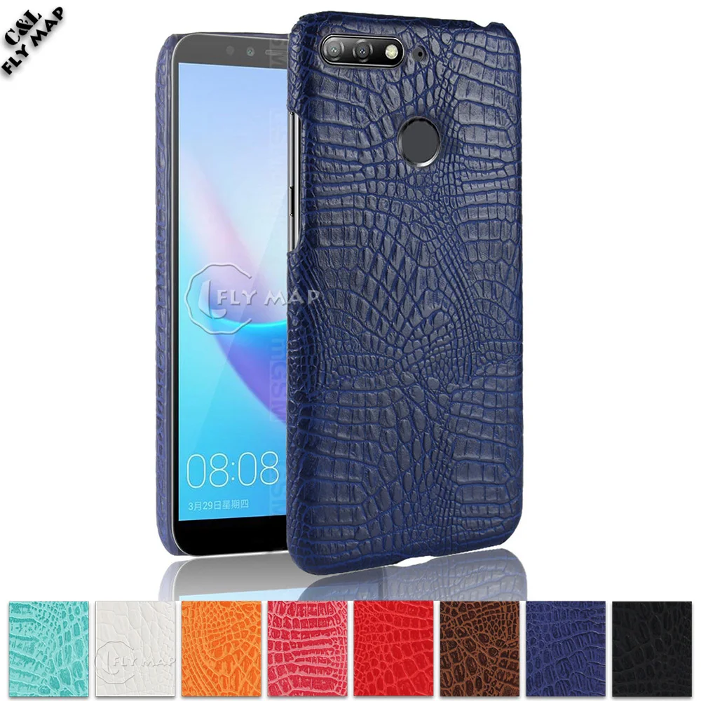 Чехол из крокодиловой кожи для Huawei Honor 7C 5 7 &quotC7 AUM L41 жесткий чехол телефона ПК 7A pro