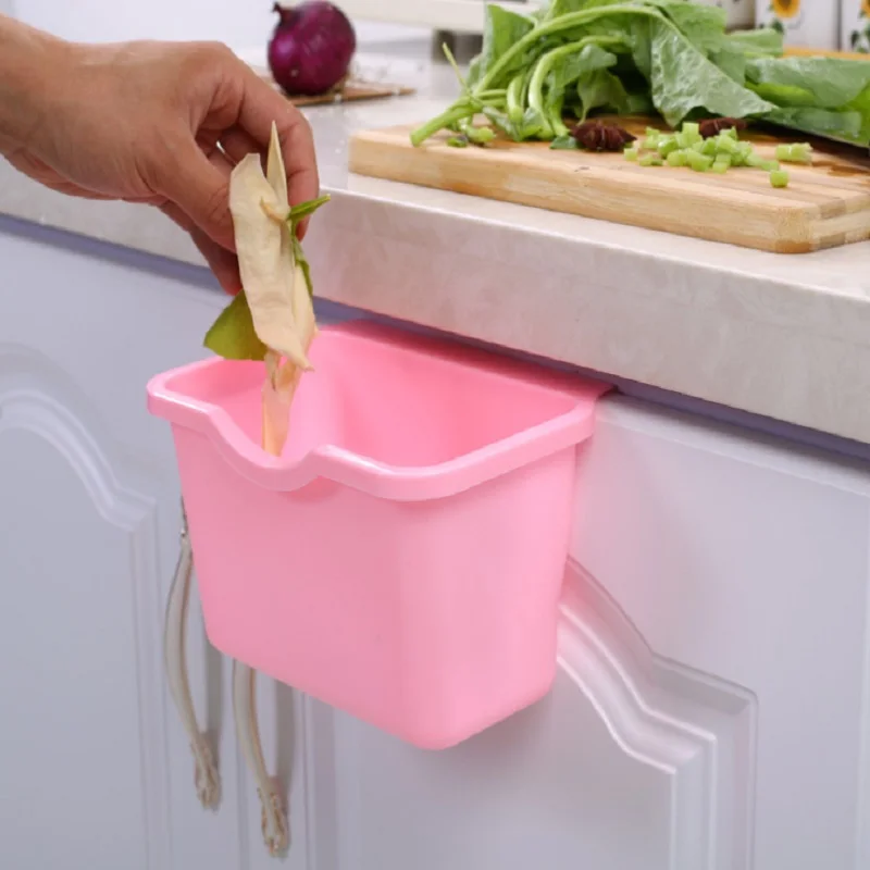 Multicolor creative hanging multifunctional Household Desktop Storage barrel trash can storage box kitchen Cupboard Waste Bin | Дом и сад