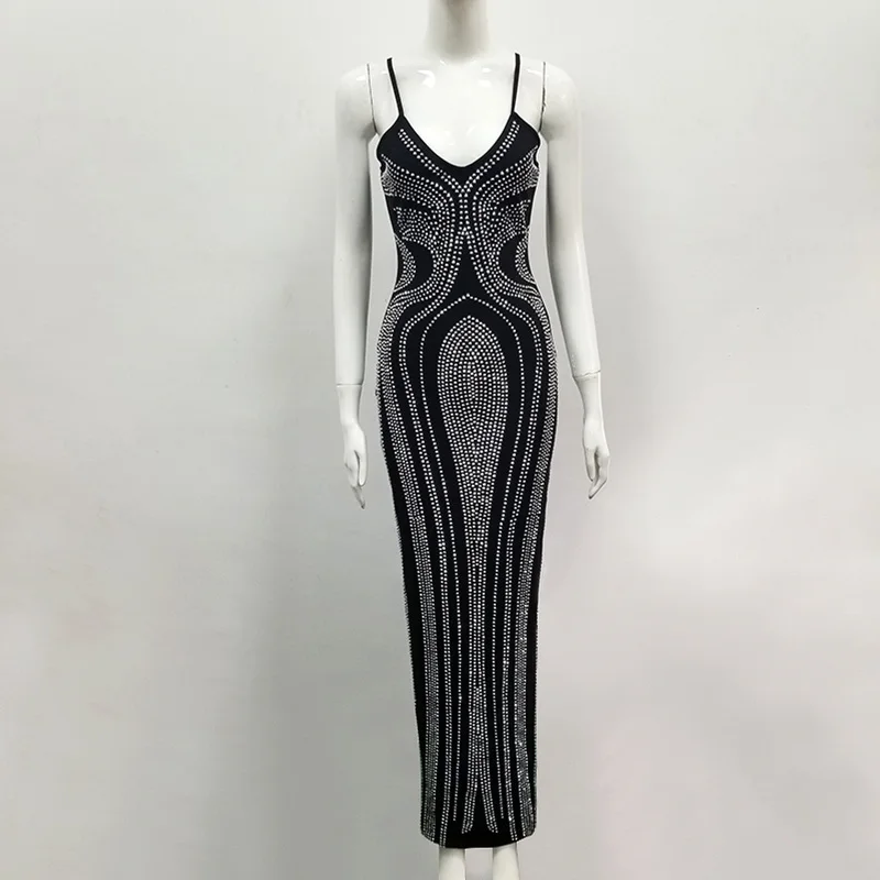 Оптовая Продажа Новейшие женские черные спагетти ремень глубокий v образный