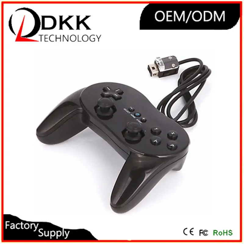 Классический двойной аналоговый проводной игровой контроллер Pro для Nintendo Wii