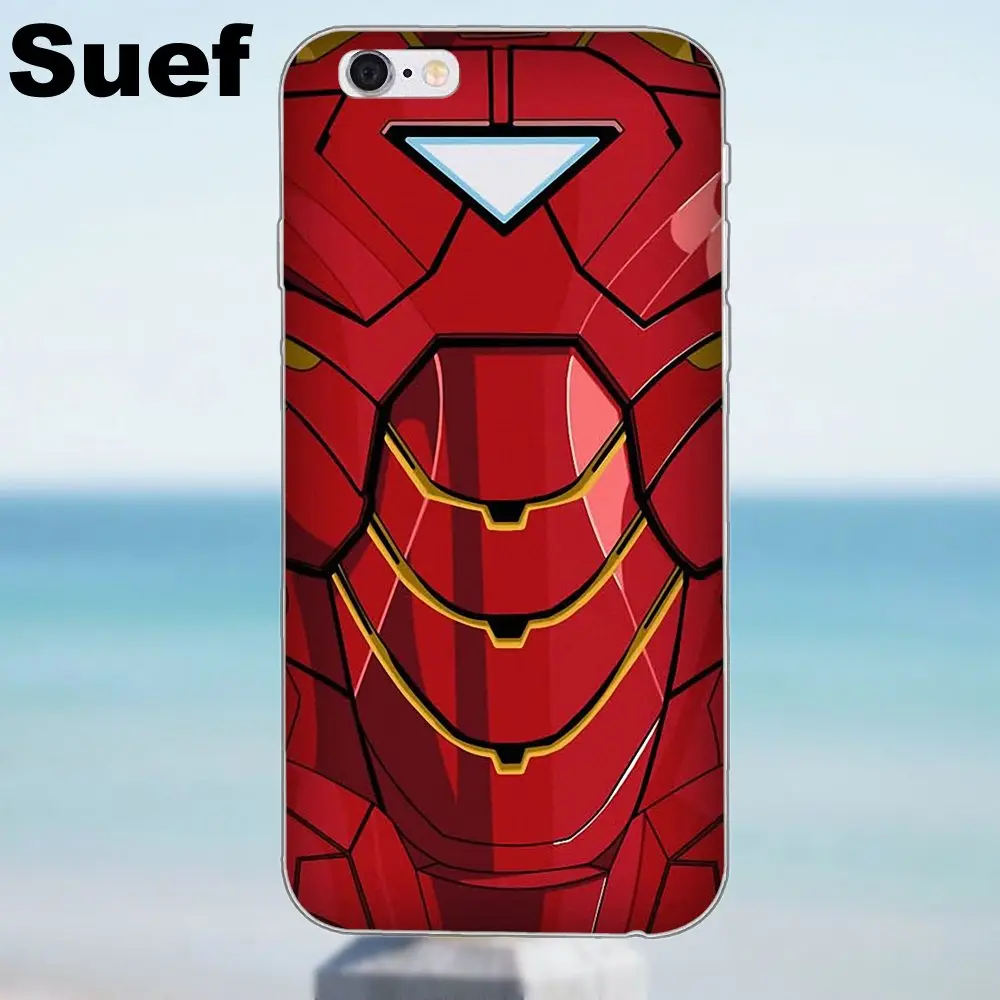 Железный человек Броня F0839 Мягкие Чехлы кожа для iPhone 4 4S 5 5S 5C SE 6 6S 7 8 Plus X Samsung Galaxy J1 J3