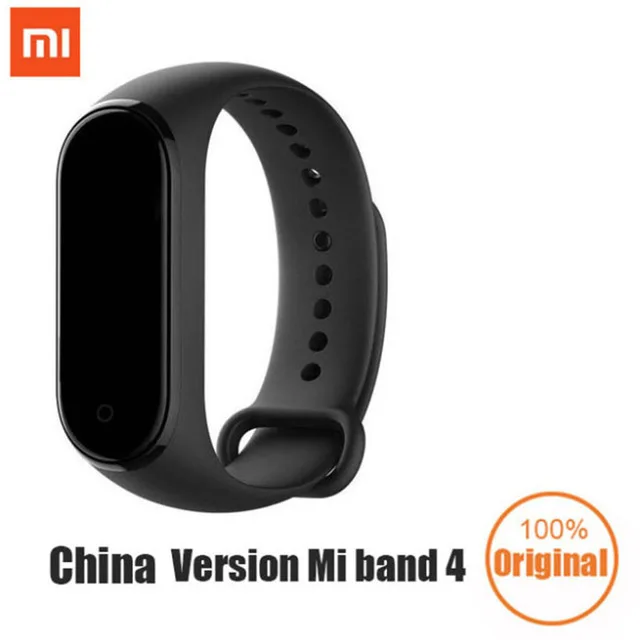 Xiaomi mi Band 4 новейший музыкальный Смарт mi band 4 браслет пульсометр фитнес 135 мАч цветной экран Bluetooth 5,0 - Цвет: MI BAND 4 NO NFC