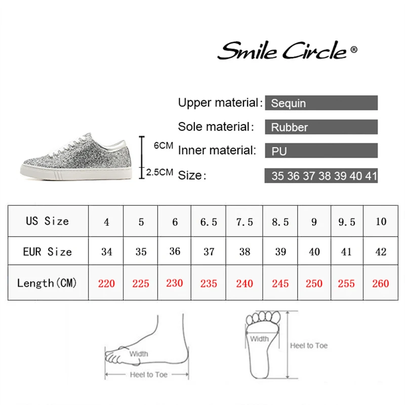 Женские кроссовки на плоской подошве Smile Circle повседневные платформе размеры 36 41