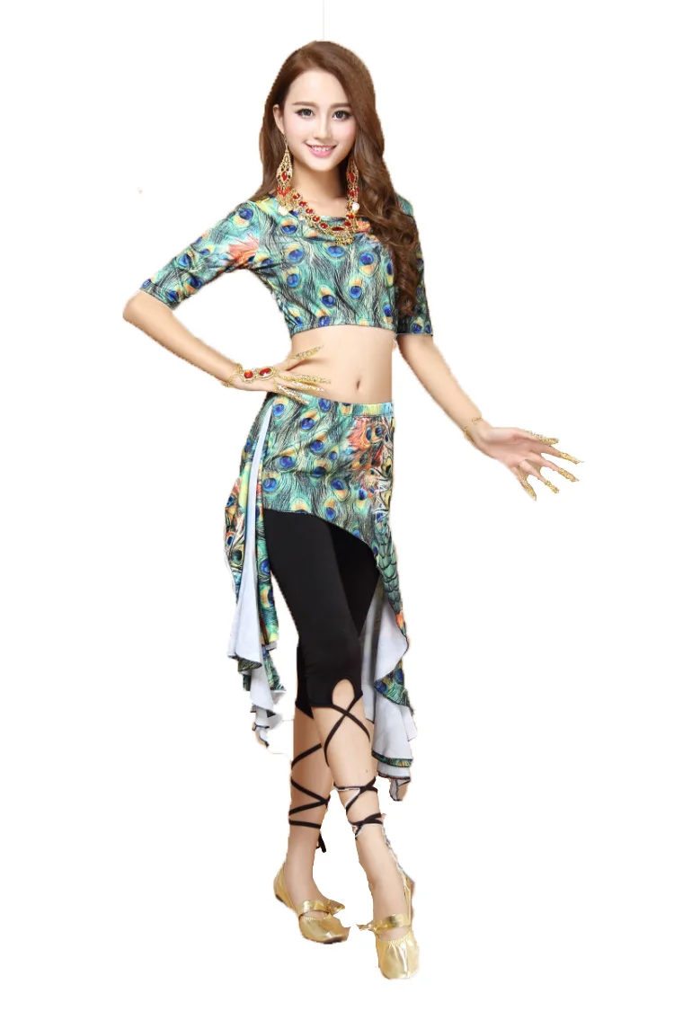 Костюм для танца живота Индийский Болливуд одежда латинского из 3 предметов топ +
