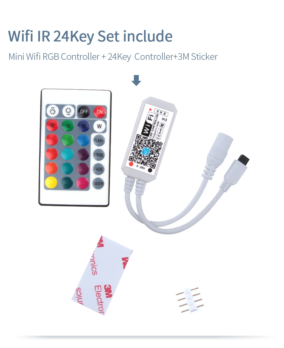 Пульт дистанционного управления Мини RF 21Key IR 24Key для RGB RGBW WS2812B светодиодный светильник DC12V wifi Пульт дистанционного управления