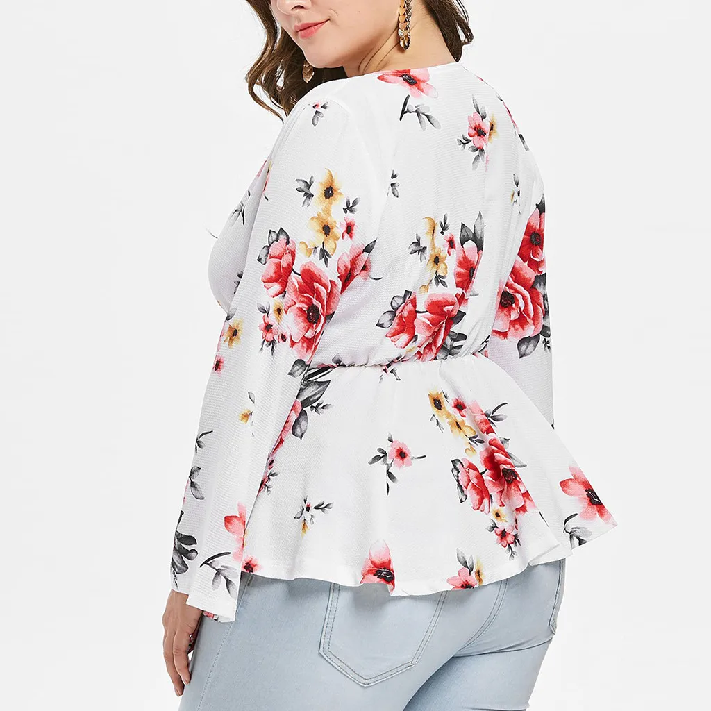 SAGACEC блузки женские 2019 Плюс Размер Женская рубашка одиночные рукава плюс размер