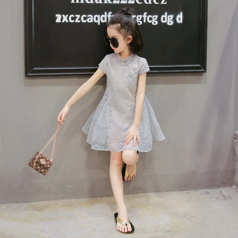 Высокое Качество 2017 Летние Дети О Образным Вырезом С Коротким Рукавом