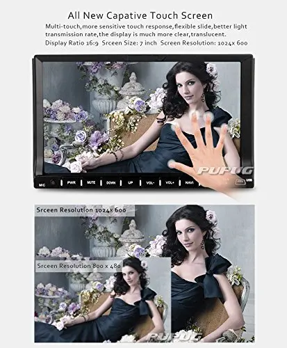 Pupug 2Din автомобильный DVD 7 дюймов емкостный сенсорный экран поддержка CD чистый
