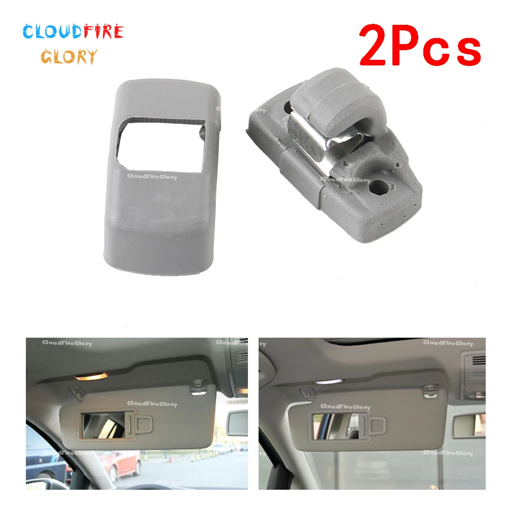 

3B0857561B 2Pcs Sharan Grey Gray Sun Visor Sunvisor Hook Clip Bracket Hanger For Volkswagen Je tta Golf Passat Beetle Bora