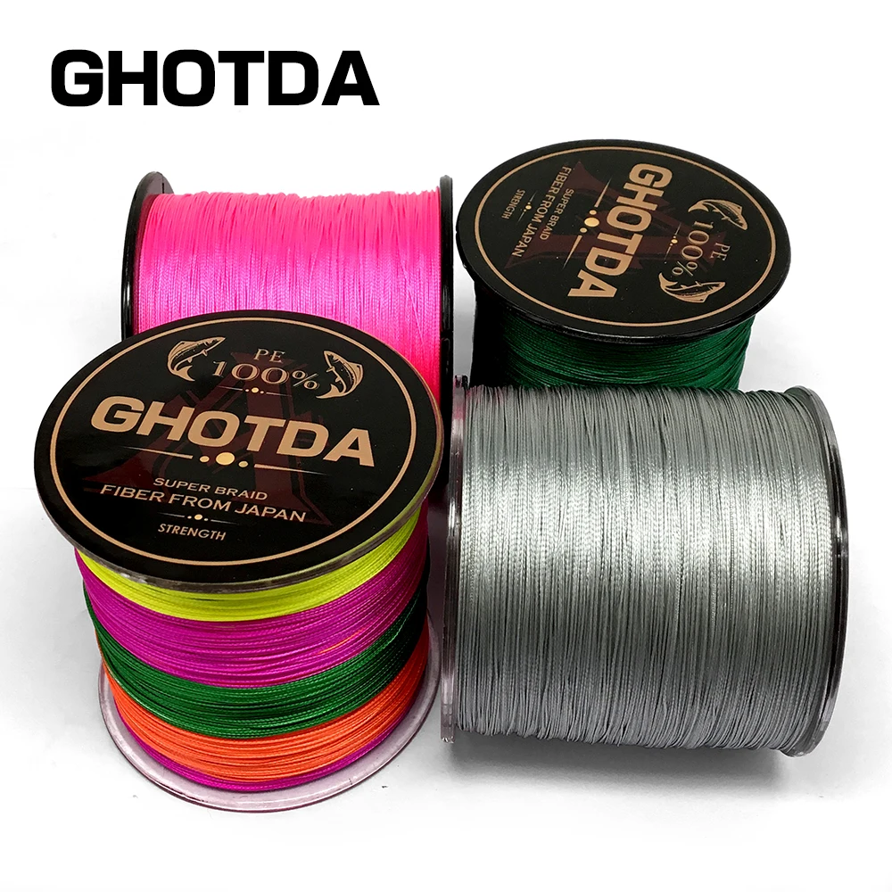 500 м X8 GHOTDA бренд супер сильная Япония Multifilament 100% PE плетеная леска 8 нитей 22LB до