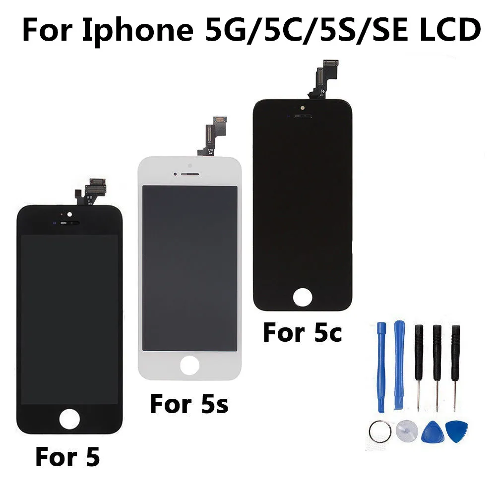 100% протестированный высококачественный ЖК-дисплей для Iphone 5/5C/5S/SE сменный +