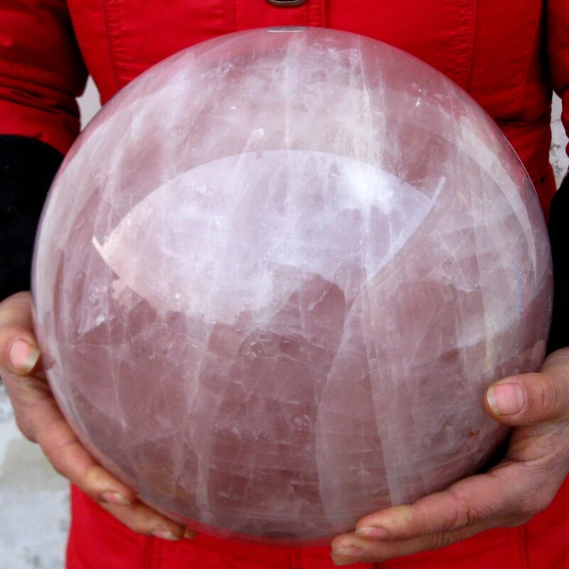 HUGE NATURAL rose quartz crystal sphere ball healing | Дом и сад