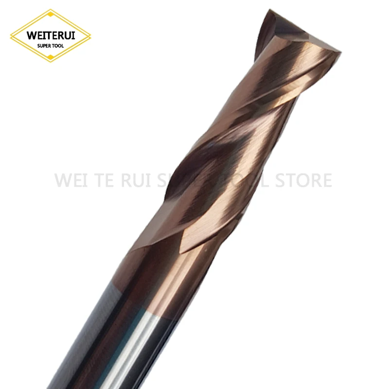 

1PC 2 Flute Lengthen End Mill 75L Cutting HRC60 2mm 4mm Machining Milling Tungsten Steel Sprial Bit Milling Cutter