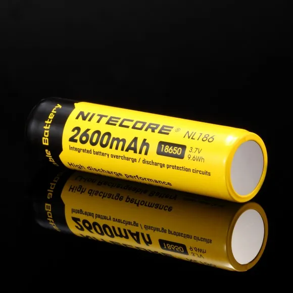 1 шт. перезаряжаемый литий ионный аккумулятор Nitecore NL186 18650 2600 мАч 3 7 в Втч|batteries
