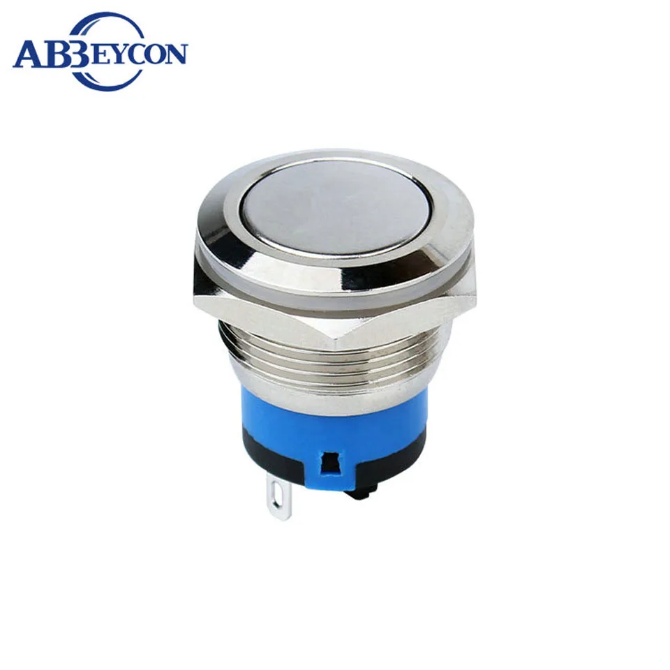 Diameter 19mm 1NO Self-Locking Momentary Metal Shell Push Button Switch Reset Switches Waterproof Pin Terminal 220V Cap | Обустройство