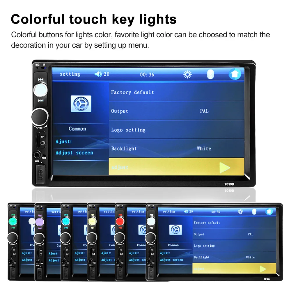 2 DIN Автомобильный видео мультимедиа плеер Bluetooth HD стерео радио FM MP3 MP4 MP5 без DVD