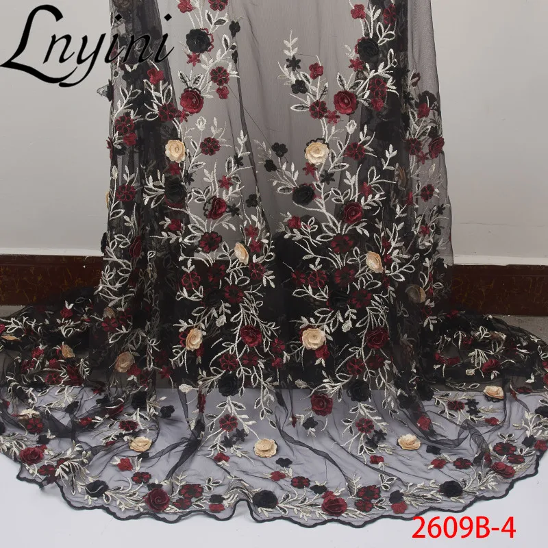 Новейшая французская кружевная вышивка 3D цветы ткань тюль сетка 2020 роскошное