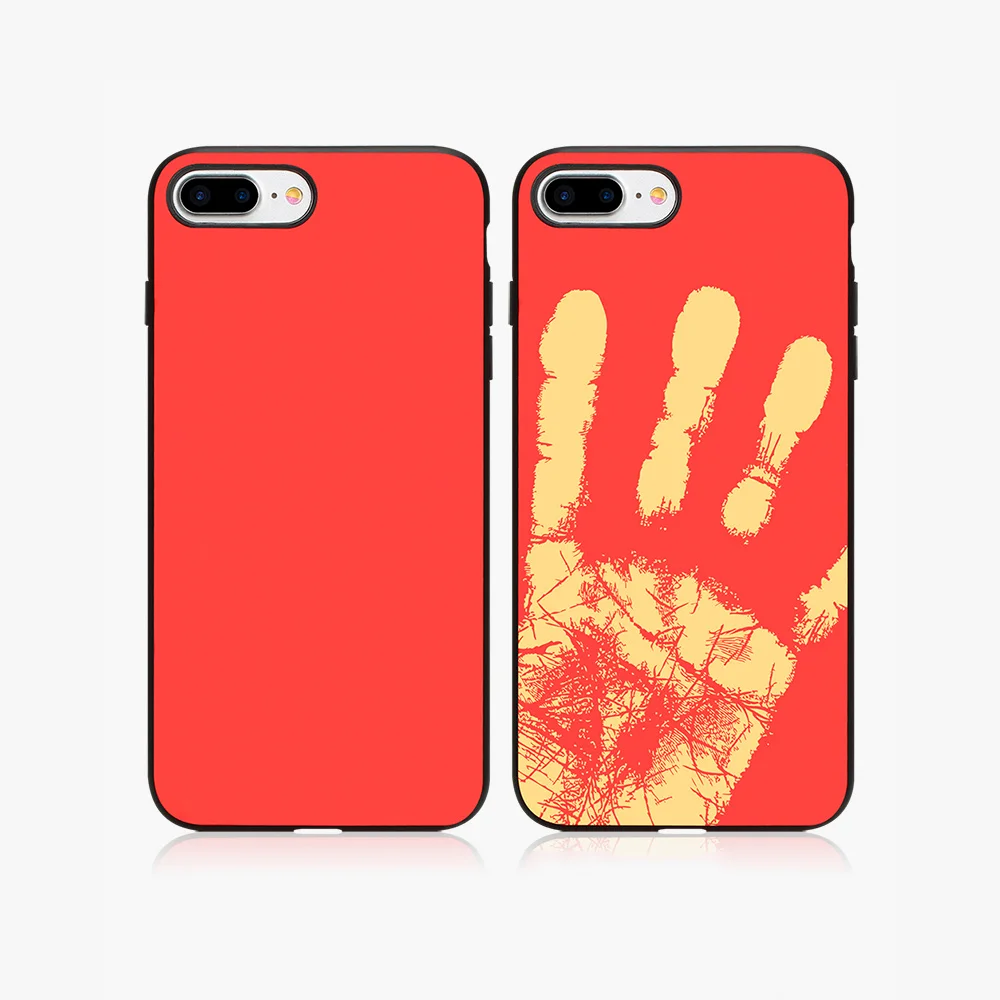 Матовый PC термальность сенсор чехол для iphone 6 6s тепла индукции мягкий Fundas 7 plus