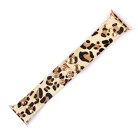 handmade leopard print leather apple watch watchband bracelet dot adjustable length watchband for women fashion