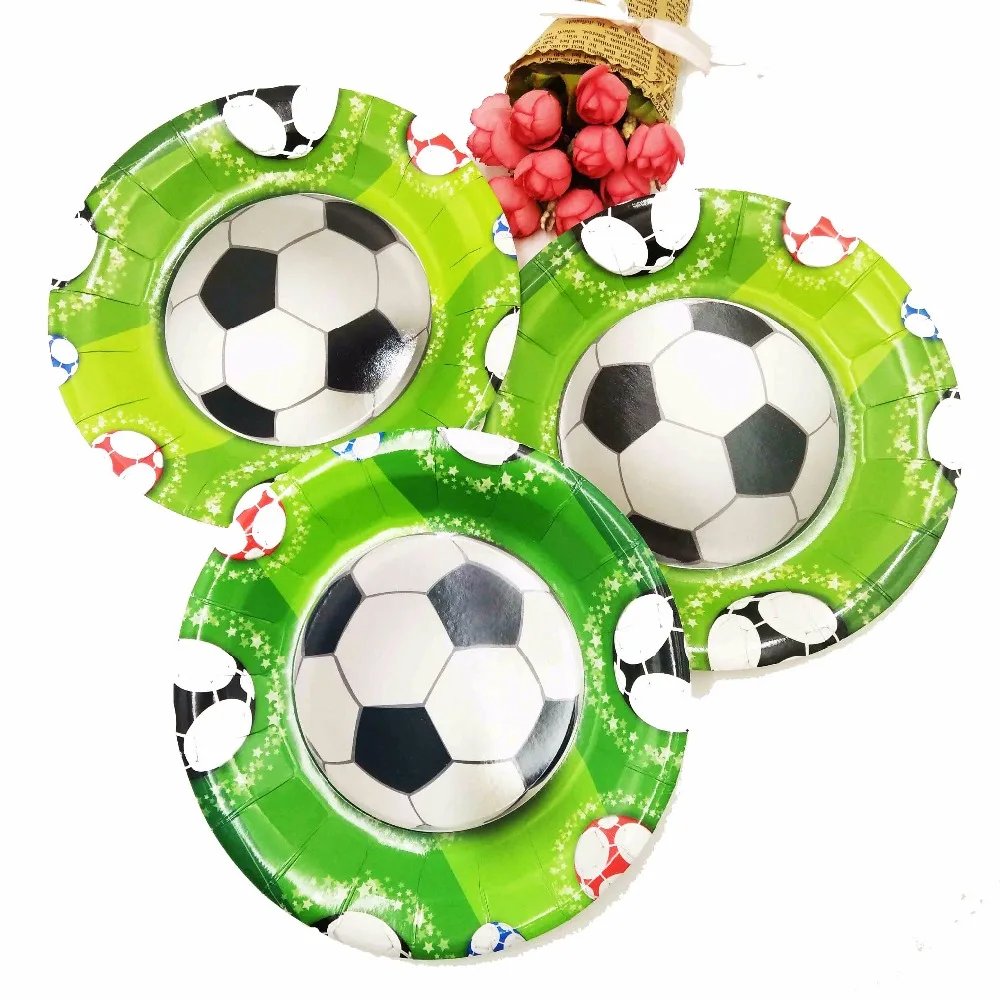 7 inch Football theme Cartoon Paper plate Disposable plate baby shower Kids Birthday party supply fiestas infantiles decoracion