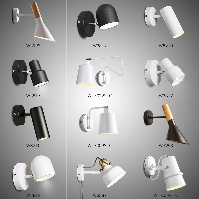 

Nordic modern simple bedroom bedside reading LED wall lamp bathroom headlamp