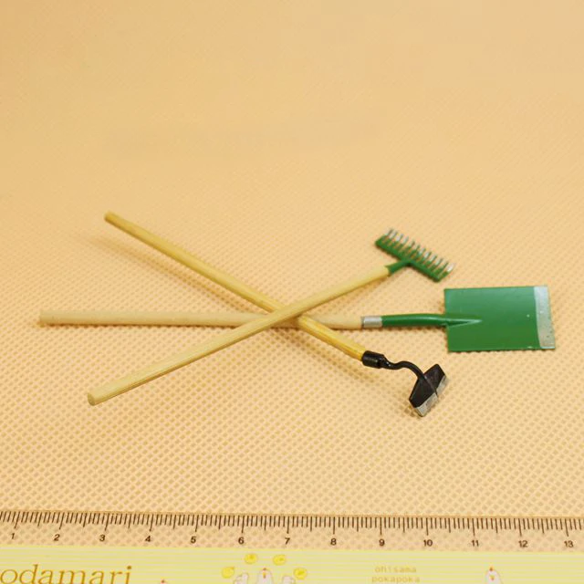 

Детская Подарочная игрушка G05-X394, мини-мебель для кукольного домика 1:12, миниатюрные садовые инструменты 3 шт./лот