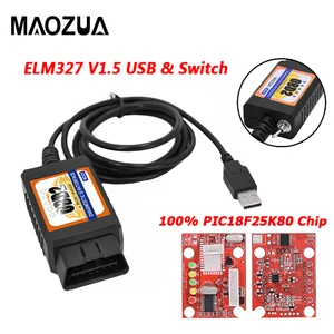 USB-сканер Maozua OBD2 ELM327 V1.5 для Focus ELM327 V1.5