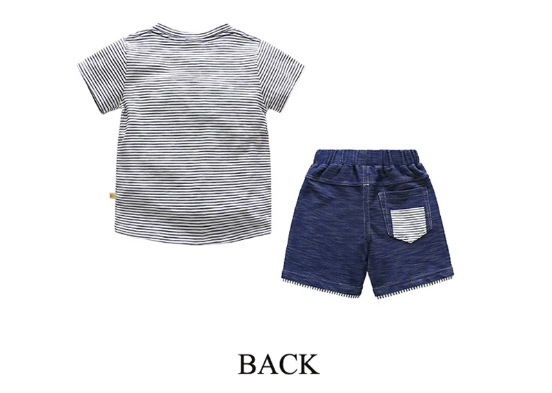 Комплект одежды для маленьких мальчиков Детский спортивный костюм футболка в