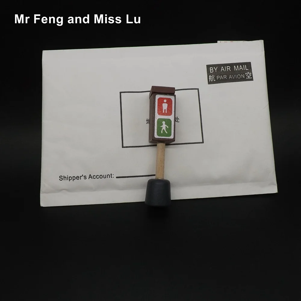 Деревянная игрушка детский дорожный знак модель пешеходсветильник мини