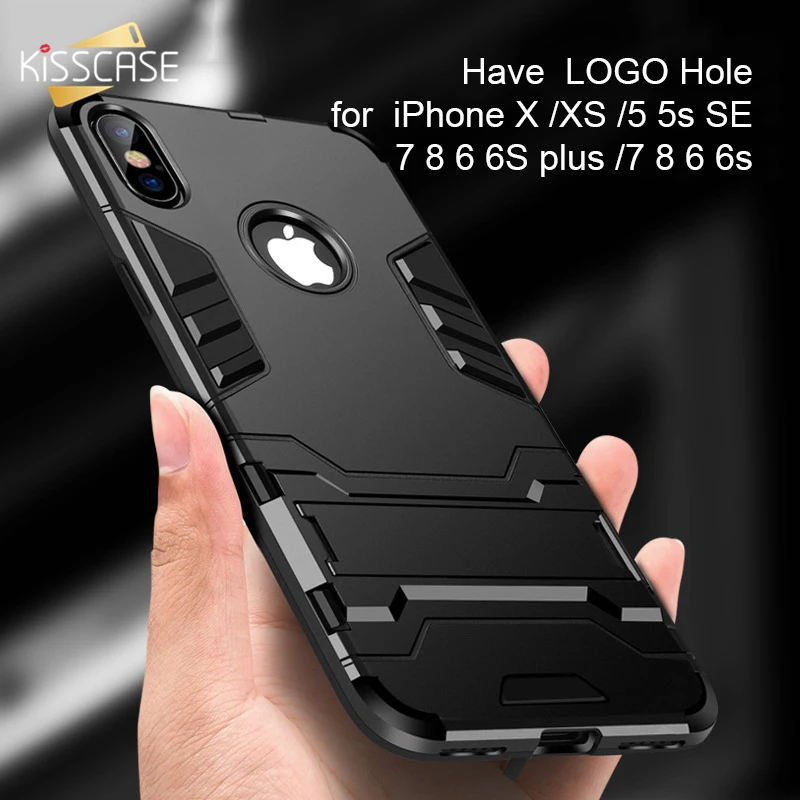 KISSCASE чехол для телефона iPhone X XS Max XR 7 8 Plus защитный держатель подставка 5 5S SE 6 6s