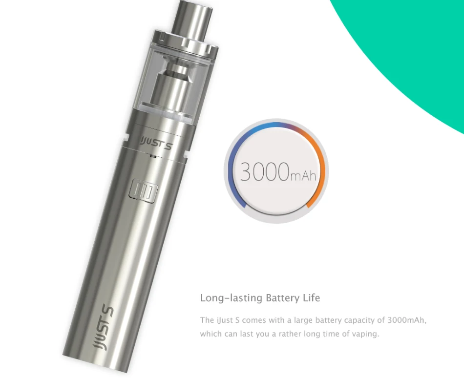 Стартовый набор Eleaf iJust S, 3000 мАч, аккумулятор, 24,5 мм, 4 мл, атомайзер, электронная сигарета, вейп ручка
