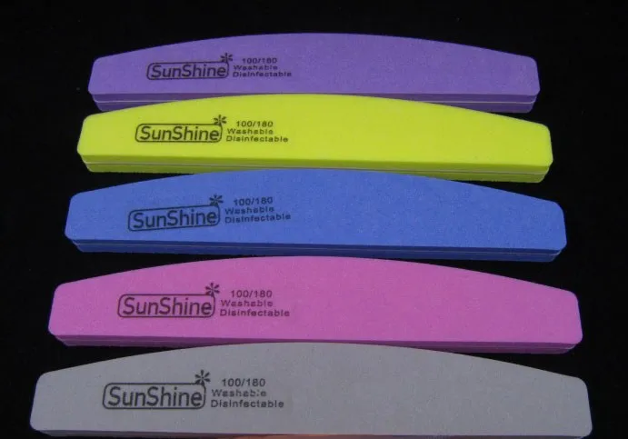 Губка для ногтей halfmoon маникюрные наборы салонов доски 10 шт./лот 100/180 Грит | Красота