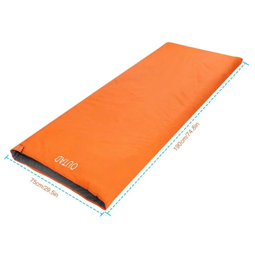 Orange OUTAD Multifuntion мини водостойкий дышащий ультра-легкий конверт спальные мешки 320D для кемпинга путешествия пешего туризма - Цвет: Orange
