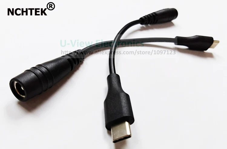 NCHTEK Тип C USB Штекерный для DC 5 5*2 1 мм гнездовой разъем удлинитель питания около 10