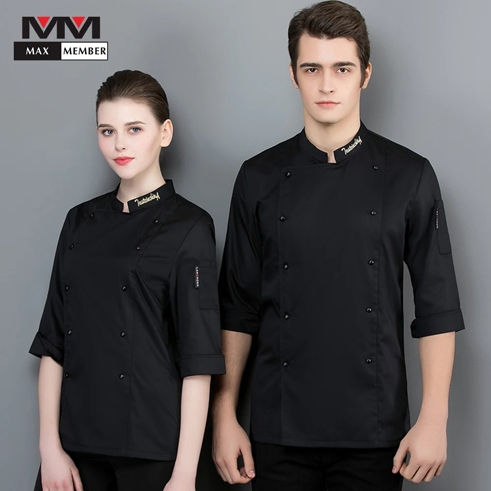 Высокое качество,, унисекс, для кухни, шеф-повара, ресторана, Униформа, рубашка, дышащая, рукав семь четверти, костюм повара, Рабочая форма