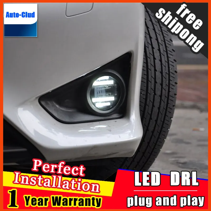 Автомобильные светодиодные противотуманные фары для Toyota Previa 2010 с объективом и LED