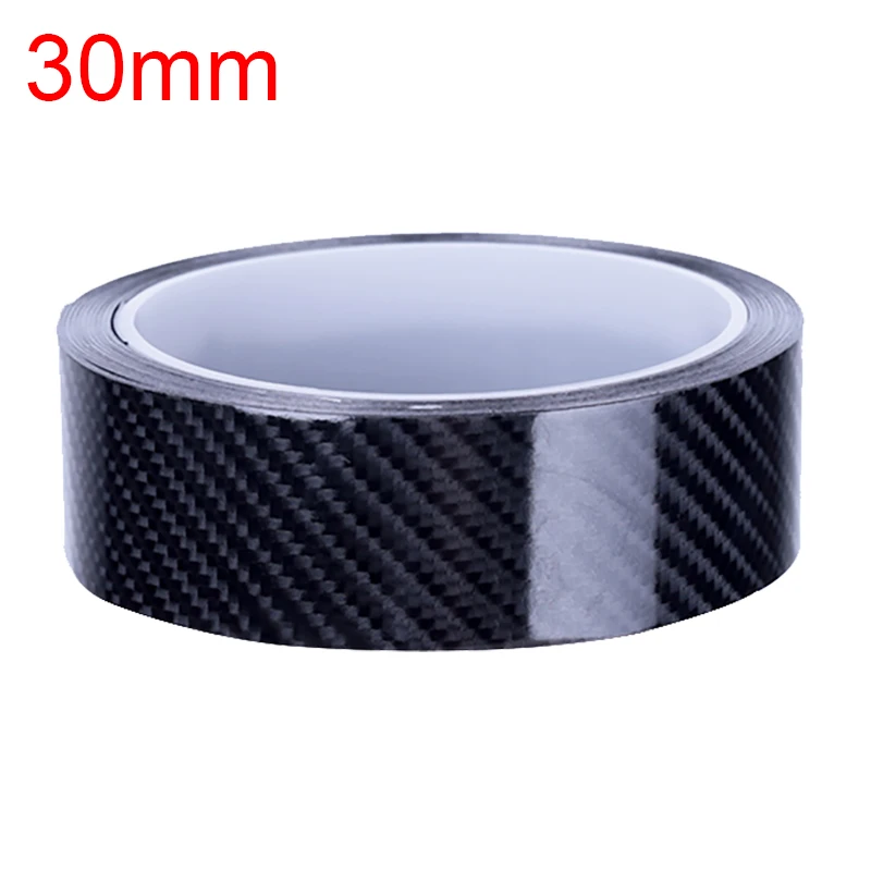 Carbon Fiber 30mm 5D Автомобильная наклейка из углеродного волокна, виниловая 3D наклейка s и Переводные картинки, пленка против царапин, автомобильная дверь, багажник, бампер, протектор, аксессуары - Название цвета: Carbon Fiber 30mm